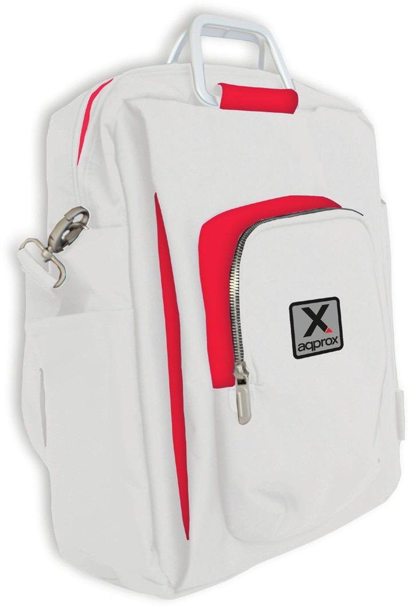 Approx appNBST15x notebooktas 39,6 cm (15.6") Slingtas Rood, Wit