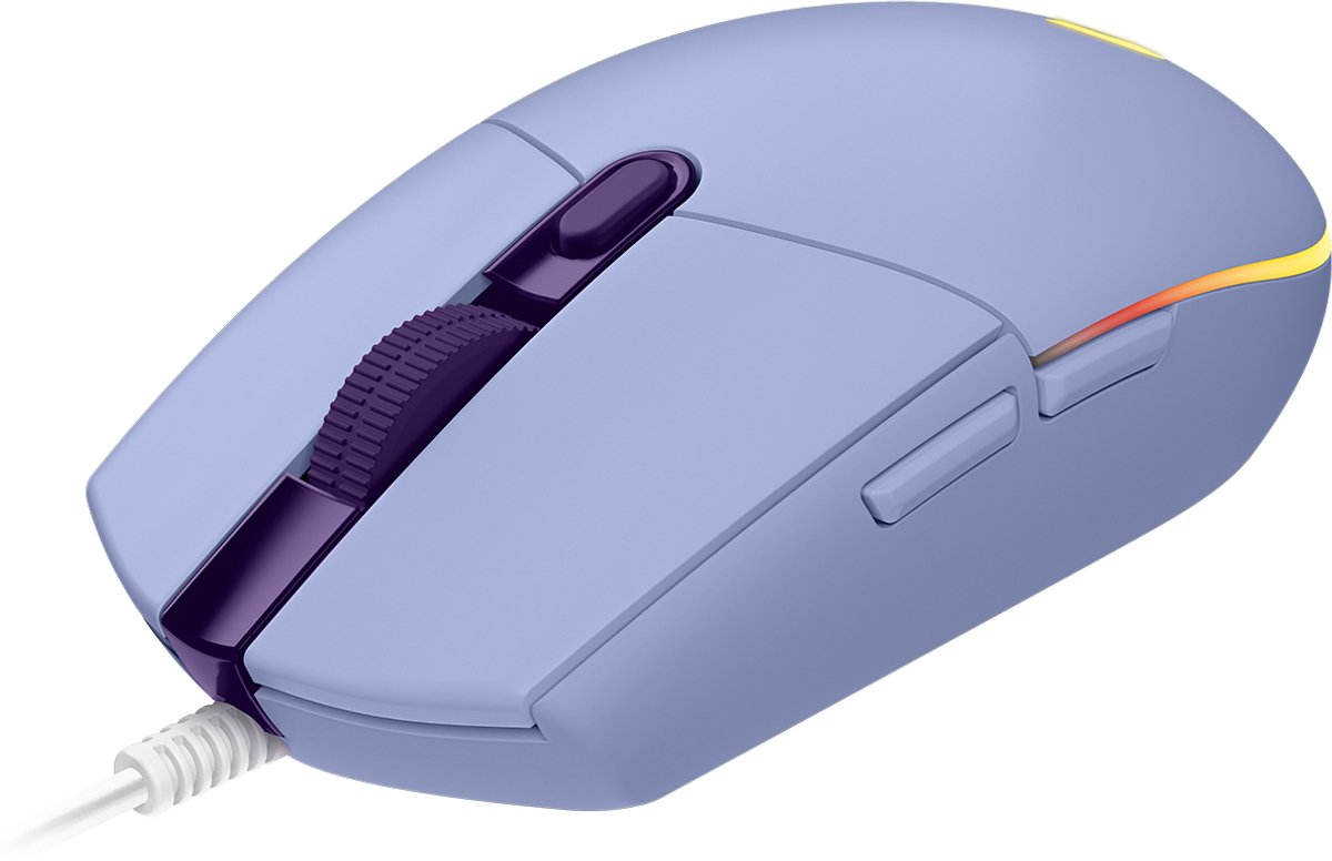 Logitech G G102 LIGHTSYNC muis - 8000 DPI - Instelbare RGB - 6 buttons lay-out - Lila