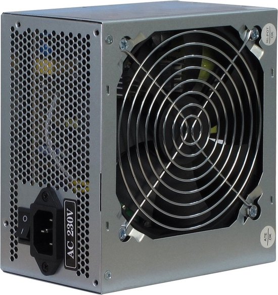 Inter-Tech SL-500A, 500 W, 230 V, 60 Hz, +12V,+3.3V,+5V,+5Vsb,-12V, Passief, 220 W