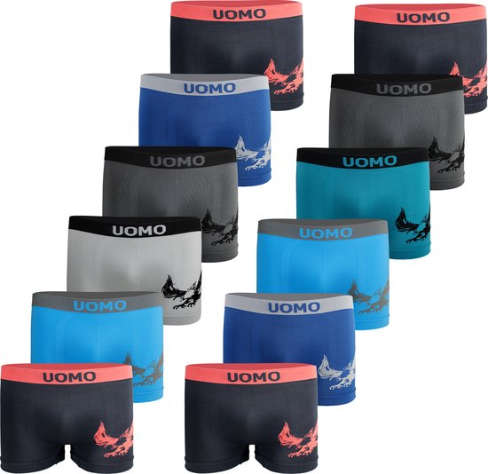 Jongens ondergoed - Microfiber jongens onderbroeken - VOORDELIGE 12 PACK Onderbroek - Boxershort maat 158-170 SJ05 - AltinModa