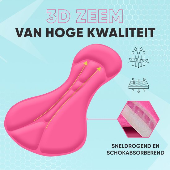 Fietsonderbroek Dames Heren met Zeem - Fietsbroek - E bike - Fietsondergoed - Wielerbroek - 3XL — afbeelding 5