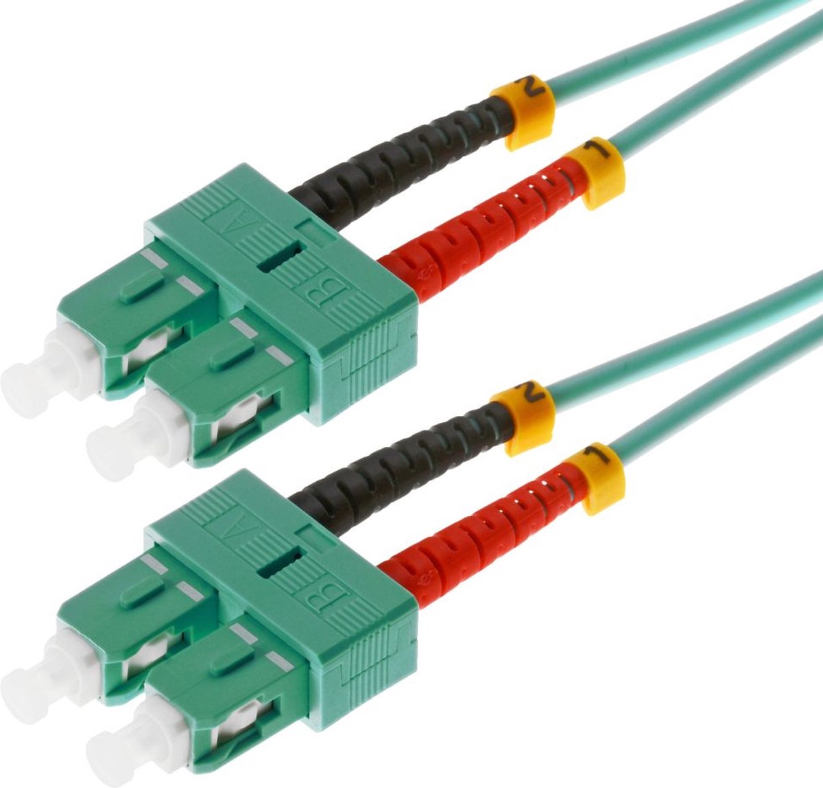 Helos 20m OM3 SC/SC Glasvezel kabel Turkoois