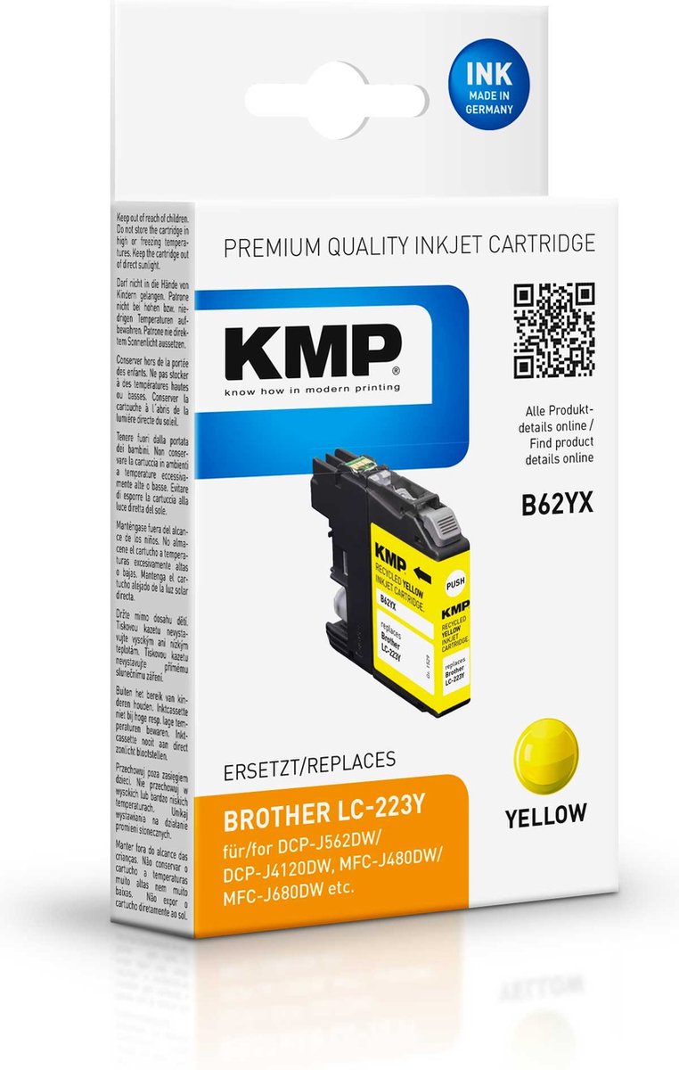 KMP B62YX inktcartridge 1 stuk(s) Compatibel Geel