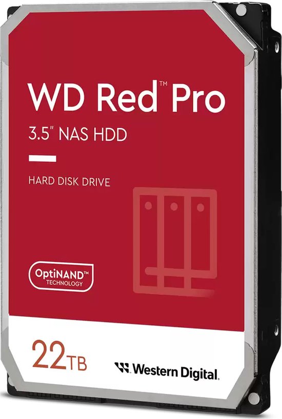 Western Digital Red Pro - NAS Hard Drive - Vaste schijf - 22 TB