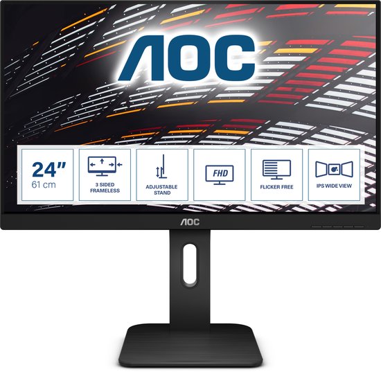 AOC Pro-line X24P1 computer monitor 61 cm (24") 1920 x 1200 Pixels WUXGA LED Zwart