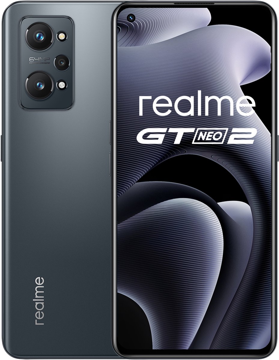 Realme GT Neo2 LTE Dual-SIM smartphone 128 GB 6.62 inch (16.8 cm) Dual-SIM Android 11 Zwart