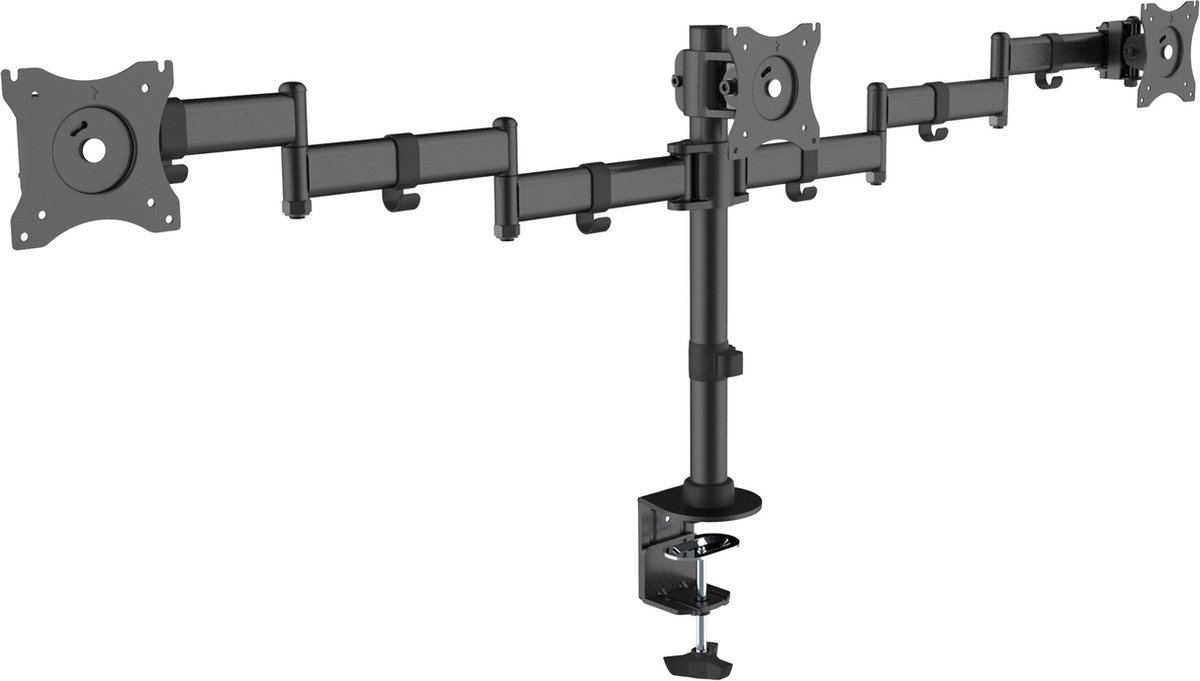 Equip 650116 Articulating Triple Monitor Desk Mount Bracket [2x, 8kg, 13 - 27' inch, 75x75 mm, 100x