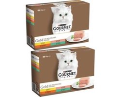 2x Gourmet Gold - Mousse Mix Multipack - Kattenvoer - 12x85g