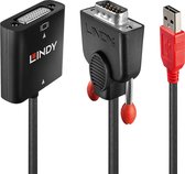 Lindy VGA - DVI-D 0,2 m VGA (D-Sub) + USB Zwart, Oranje