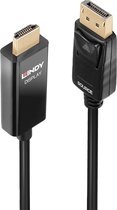 LINDY 40924 DisplayPort-kabel Aansluitkabel DisplayPort-stekker, HDMI-A-stekker 0.50 m Zwart