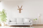 Warm - Geometrische Impala - Big - Wanddecoratie - Lasergesneden - Geometrische dieren en vormen - Houten dieren - Muurdecoratie - Line art - Wall art