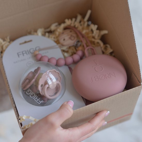 Moonkie Fopspeenbox, Siliconen Speendoosjes, 2 Stuks Fopspeenhouder Case, Universele Dummy Box, BPA-vrij Fopspeenhouder Hoesje, Ster Fopspeenopbergdoos(Blush/Zacht lila