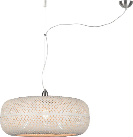 Lampe à suspension Good & Mojo - PALAWAN - Bambou - Blanc - Produit avec ampoule: No.