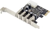 ProXtend PX-UC-86250, PCIe, USB 2.0, Volledige hoogte / Volledige lengte, Zilver, Zwart, PC