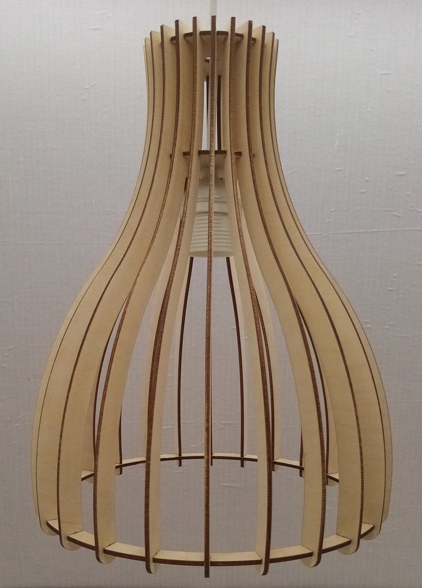 Lumiasfer Scandinavische Hanglamp - witte pendel en plafondplaat - diameter 24 cm x hoogte 32 cm - voor LED lamp tot 22W