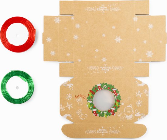10 mm rood en groen lint Kerstlint voor cadeauverpakking 22