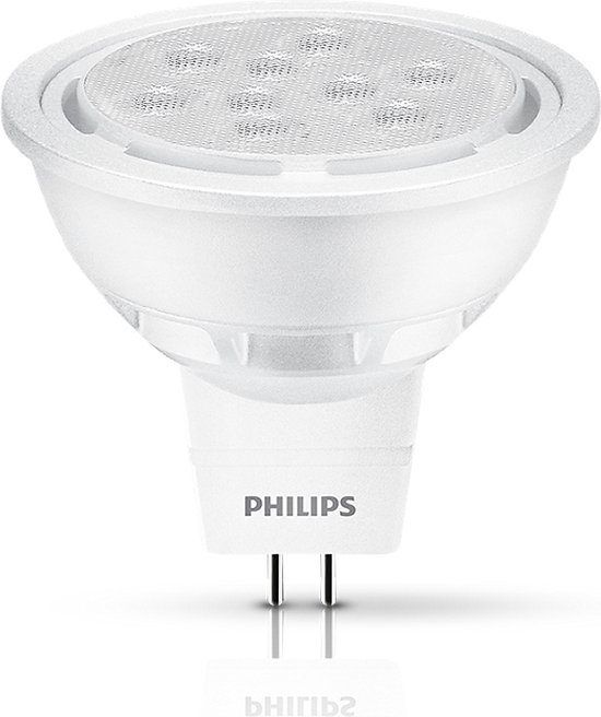 Doos 5 stuks Philips LED MR16 4.4W/827 36º 12Vac 345lm Niet dimbaar Ø5cm