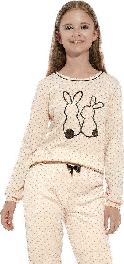 Cornette Katoenen Pyjama Meisjes Winter Matching Gezin Pyama Lange Mouw Lange Broek Rabbits 961/151 962/151 98/104