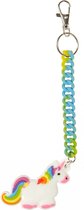 Lg-imports Sleutelhanger Spiraal Eenhoorn Groen/blauw 18 Cm