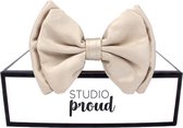 studio proud - Beige - Satijnen strik - Bow tie - voor jouw hond