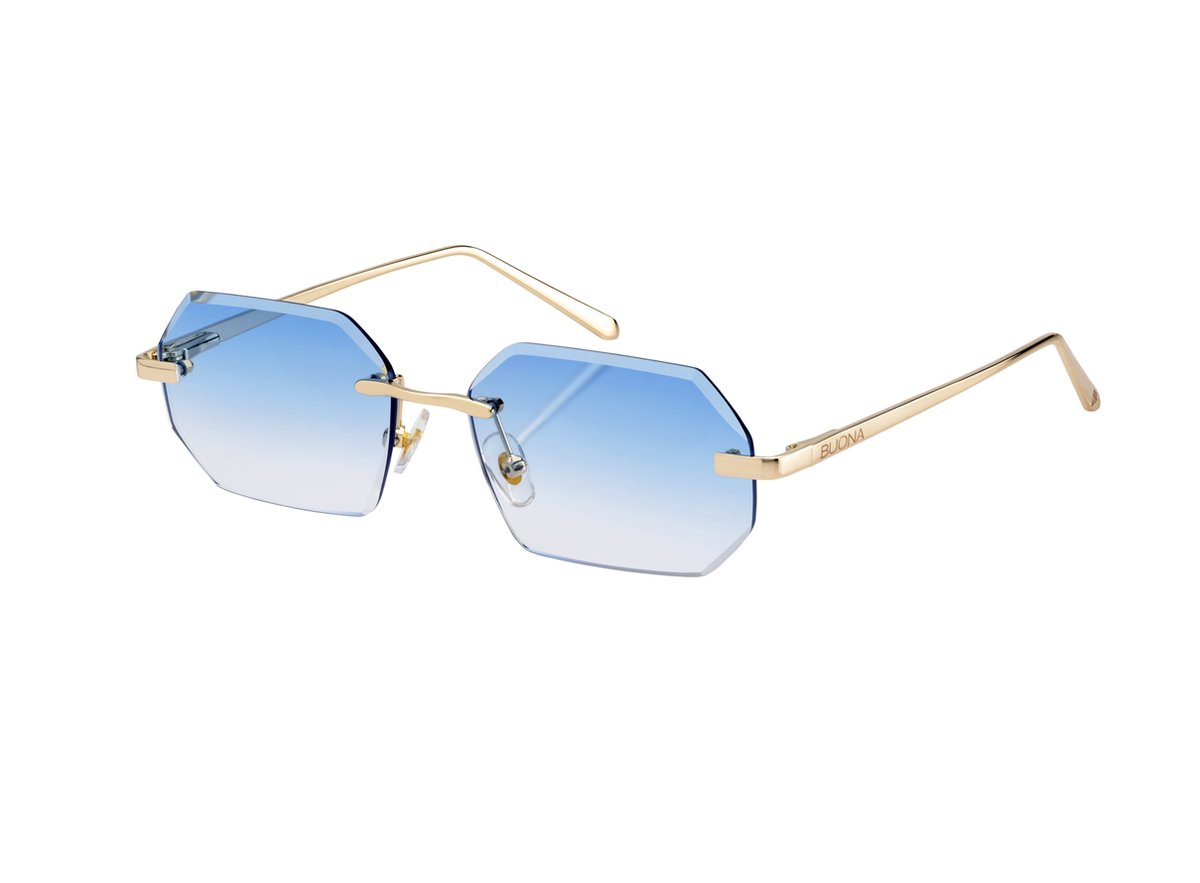 BUONA MIAMI BEACH Blauw Glas , Goud Montuur