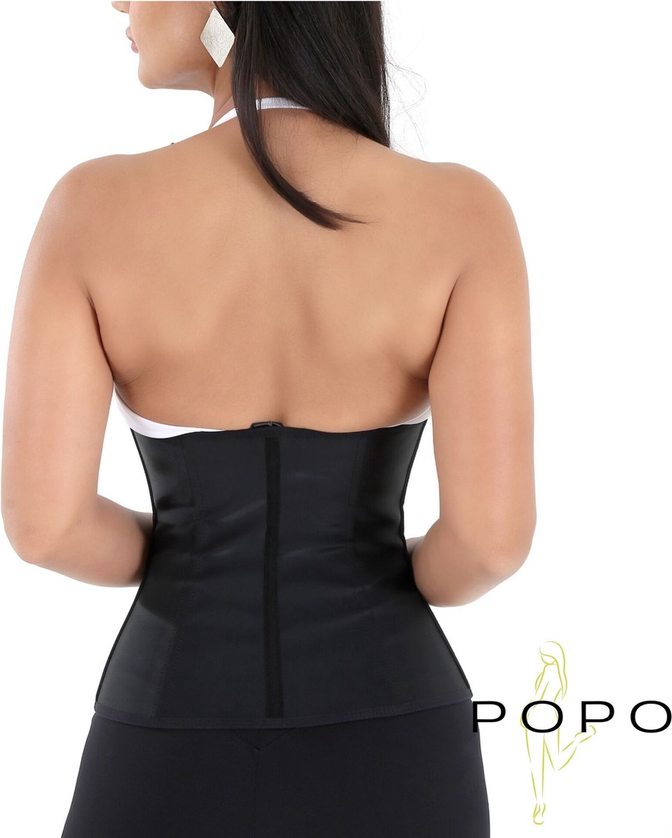 Goedkoopste Popo Latex Waist Trainer - Zwart