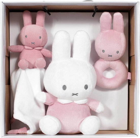 Babygeschenkset - Gift set nijntje pink baby rib