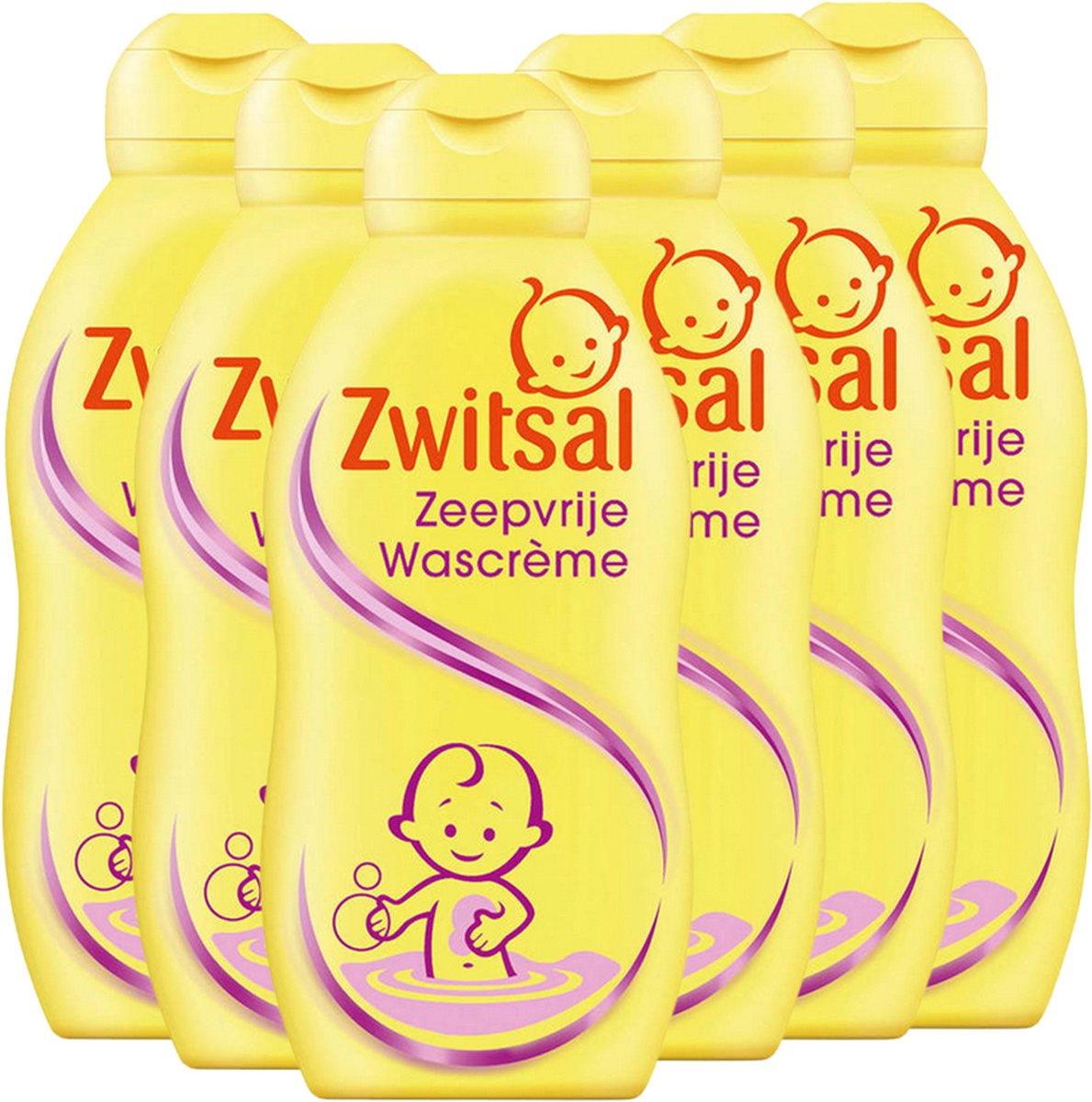 Goedkoopste Zwitsal - Zeepvrije Wascreme - 6 x 200ml - Voordeelverpakking