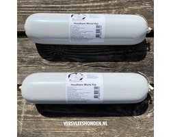 12 x 800 gram Houdbare Worsten - LAM - Zacht gestoomd vlees, glutenvrij, makkelijk voor de vakanties - Versvleeshonden