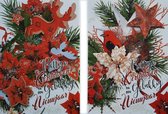 Luxe 3D Kerstkaarten - 12 x 17 cm - 10 Stuks – Prettige Kerstdagen - K-101