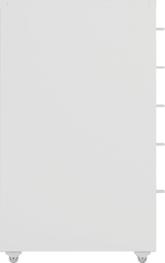 Armoire de bureau Kökar commode sur roulettes 69x28x41 cm blanc