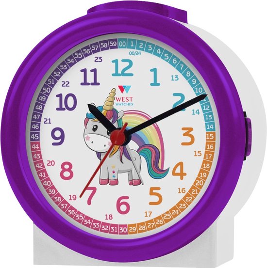 West Watch Réveil pour enfants Unicorn Réveil J'apprends à dire l'horloge - enfants - analogique