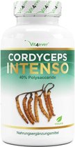 Champignon Cordyceps - 180 gélules avec 650 mg d'extrait véritable de CS-4 - 40% de polysaccharides bioactifs - Haute dose - Champignon chenille - Vegan - vit4ever