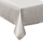 Tafelkleden/tafellakens - 140 x 240 cm - wit sparkling - 2x stuks - polyester