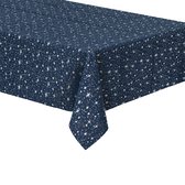 Nappes/ nappes - 140 x 240 cm - bleu avec étoiles - 2x pièces - polyester