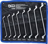 DURATECH 12-delige flex-kop ratel-combinatiesleutelset, ratelsleutelset met 72-tands rateltandwiel, metrisch, 8-19 mm, Cr-v staal, georganiseerd in opbergkoffer