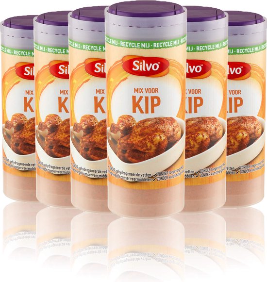 Foto: Silvo 6 x mix voor kip 135 g kant en klaar kipkruiden multipack