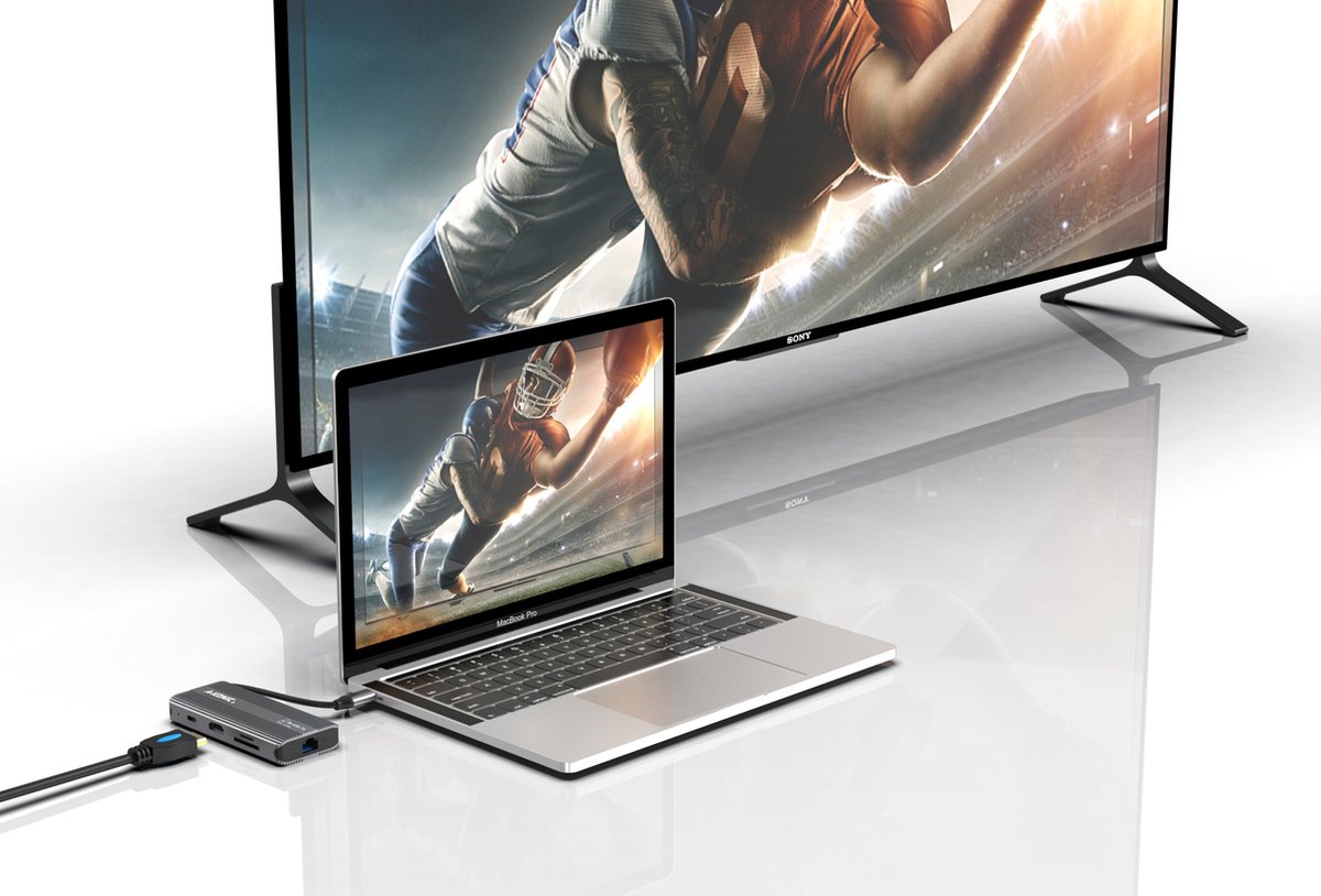 AKONIC USB C Laptop Docking station met 8K 30Hz HDMI 2.1 Gigabit