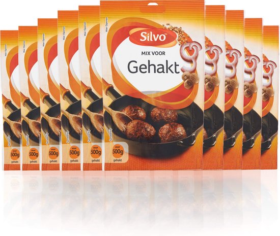 Silvo | 10 x Mix pour Viande Hachée 40 g | pack économique