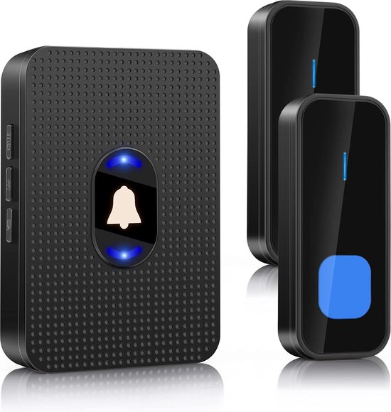 Deurbel - draadloze deurbel met ontvangers – wireless doorbell – duurzaam -  eenvoudig... | bol.com