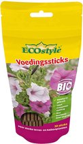 ECOstyle Voedingssticks Voor Terras- en balkonplanten - Zorgt voor Extra Ondersteuning - Bevat Geconcentreerd Plantenvoeding - 120 Dagen Voeding - 30 Stuks