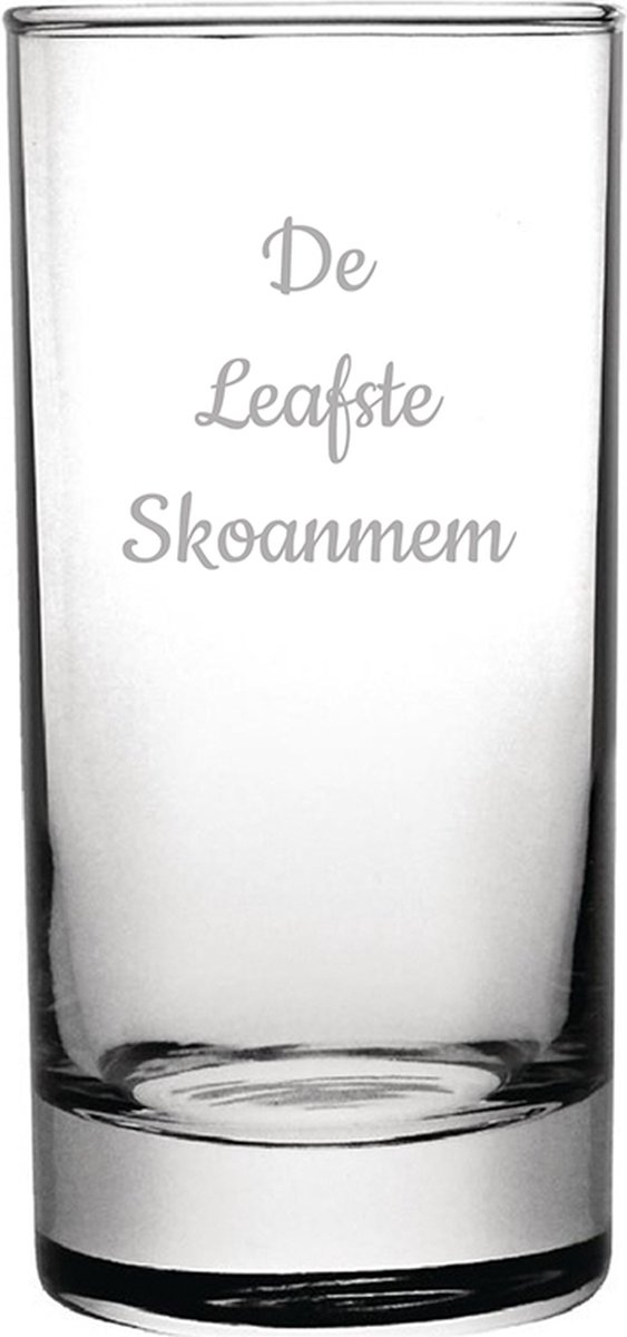 Gegraveerde longdrinkglas 28,5cl De Leafste Skoanmem