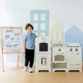 Réfrigérateur de cuisine jouet en bois blanc, congélateur, four Teamson Kids TD-11413W