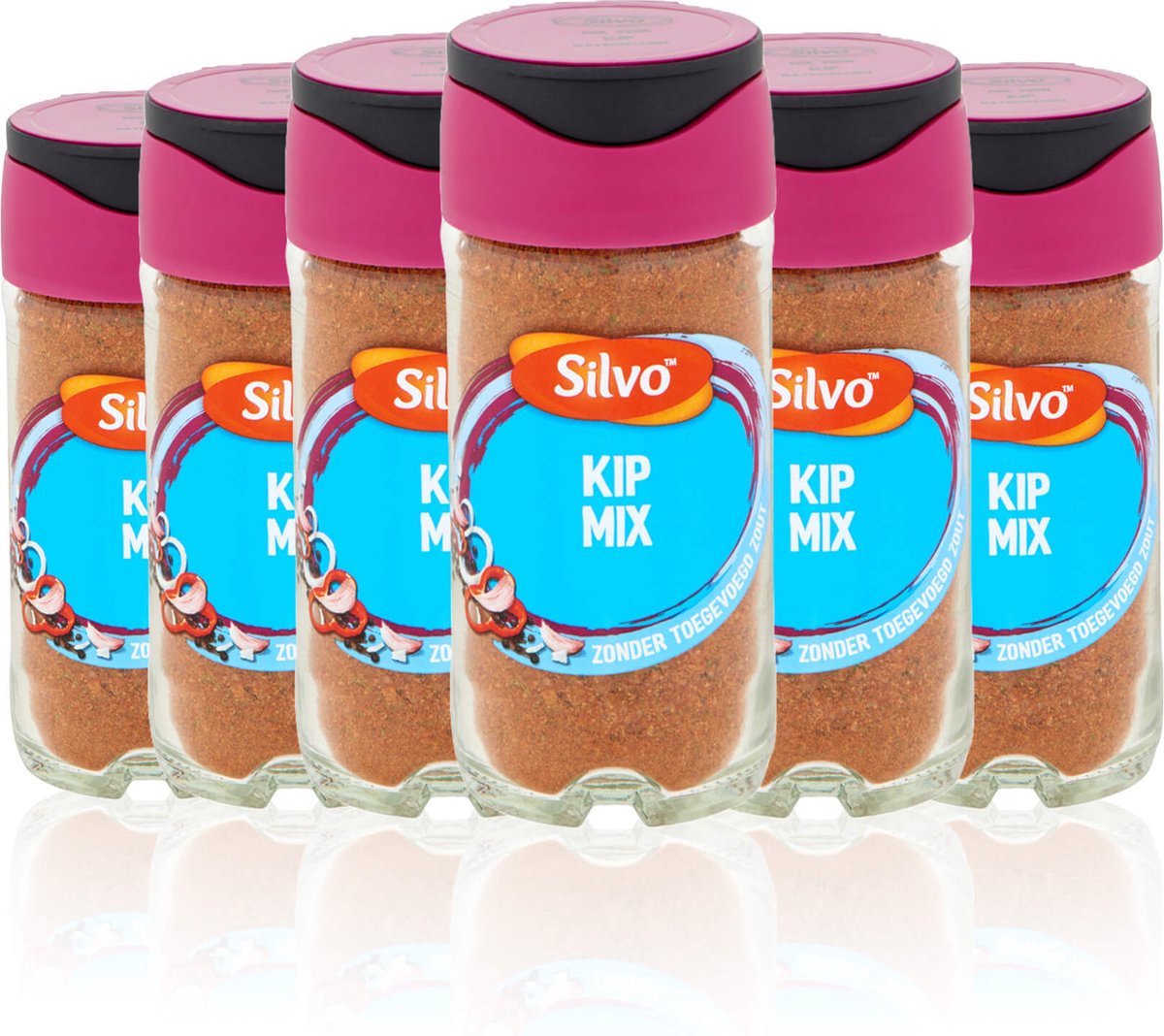 Goedkoopste Silvo 6x Natriumarm Kip kruidenmix 43 g | zonder toegevoegd zout | kipkruiden | multipack