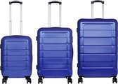 Kofferset 3 delig - Reiskoffers met TSA slot en op wielen - Como - Blauw - Travelsuitcase