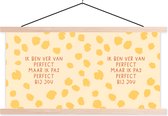 Posterhanger incl. Poster 60x30 cm - Schoolplaat - Liefde - Spreuken - Ik pas perfect bij jou - Quotes - Textielposter - Blanke latten