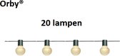 Orby® Lichtsnoer buiten 20 Led Lampen 10 Meter -  Warm Wit licht - Tuinverlichting - Sfeerverlichting - Zuinig