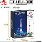 LLezi Parel van het Oosten Shanghai - Nanoblocks / miniblocks - Bouwset / 3D puzzel - 1747 bouwsteentjes - Lezi LZ8006