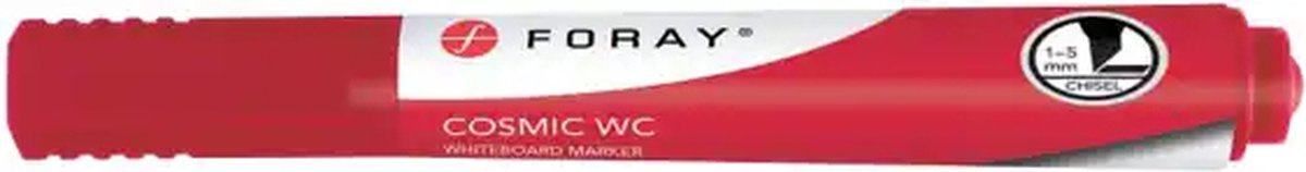 Foray Cosmic WC Whiteboardmarker Breed Beitelvormige Punt Rood