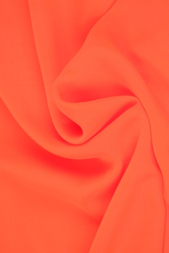 15 meter chiffon stof - Donker oranje - 100% polyester